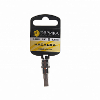 Насадка ER-93003H 1/4" DR шлиц 6.5мм (с держателем) ЭВРИКА 1/240